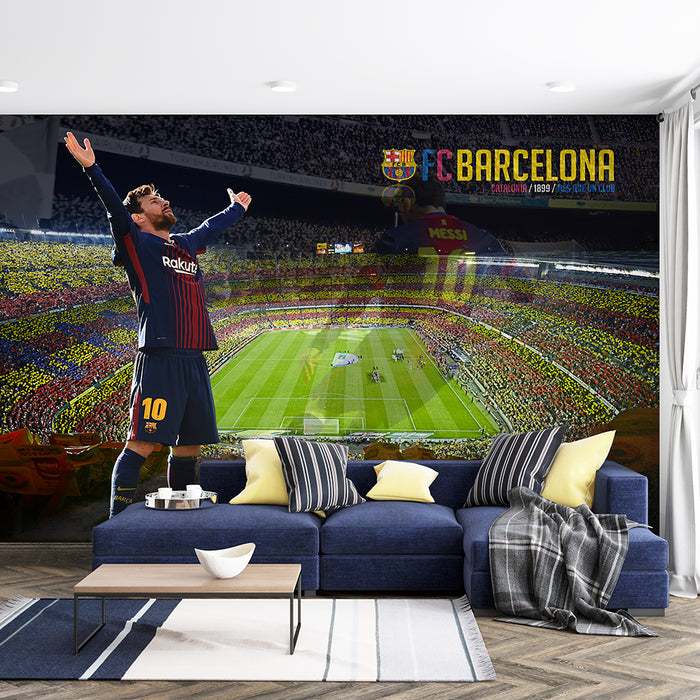 Football style wallpaper mural | Fan living room decoration painting