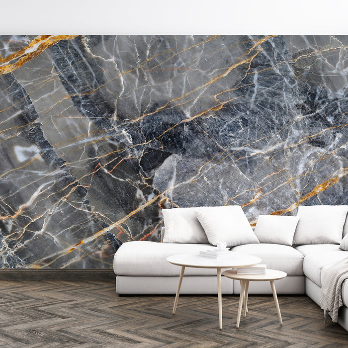 Marble texture wallpaper mural | Stone texture style wall decoration