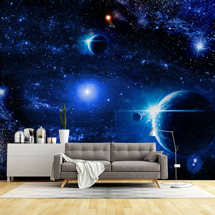 Dreamy Starry Sky Wallpaper Mural | Creating a Space Bedroom Background