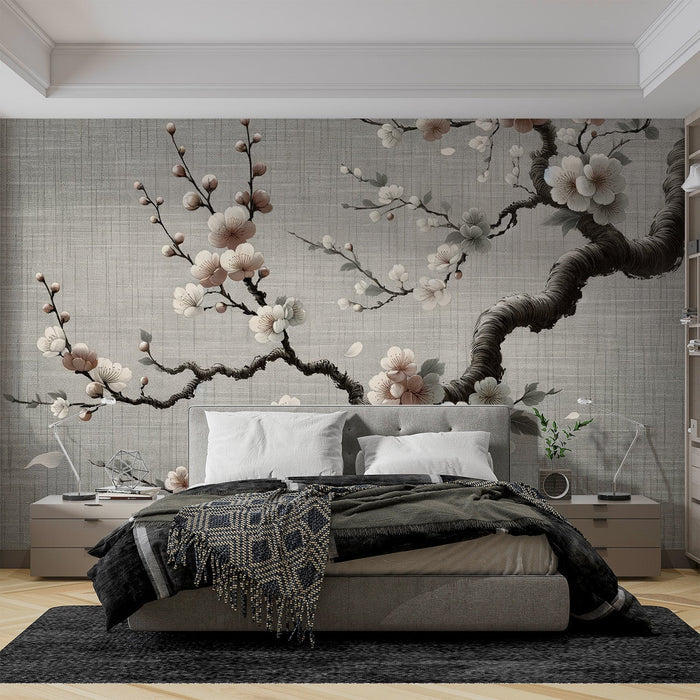 Plum Blossom Elegant Wallpaper | Living Room and Bedroom Decorative Paintings
