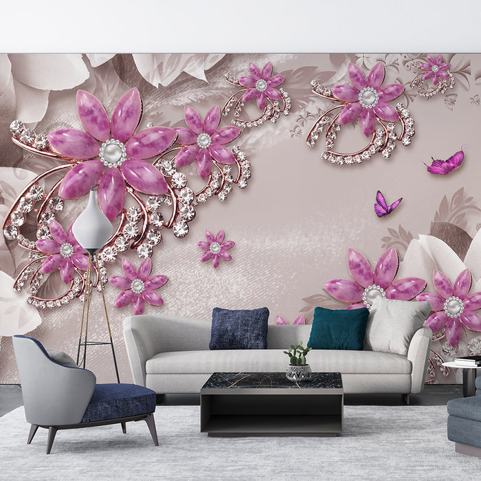 Jewelry, Flower, Wallpaper, Mural | Creative Jewelry Design