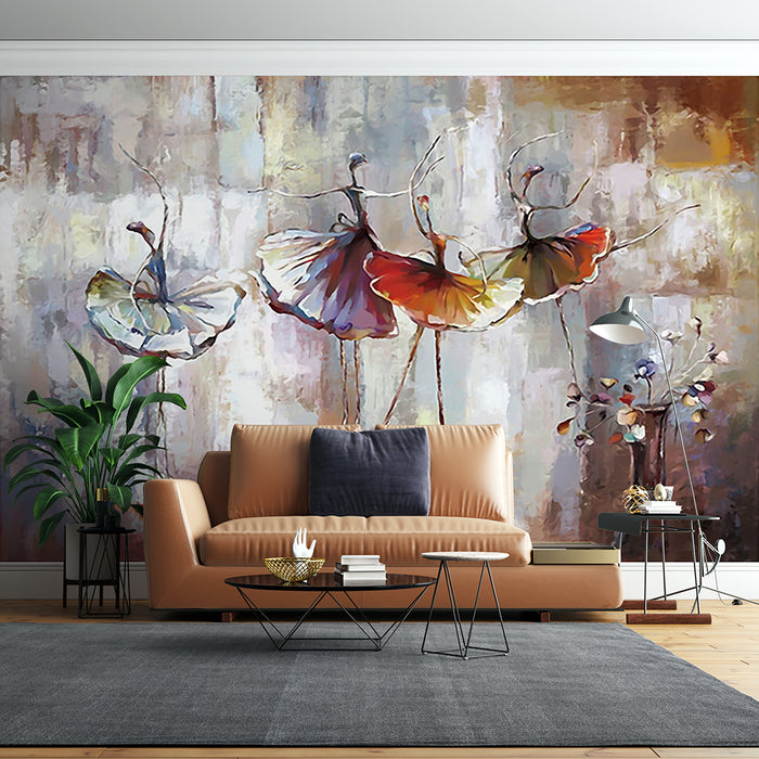 Ballet Dancer Oil Painting Wallpaper Mural | Art Space Renovation