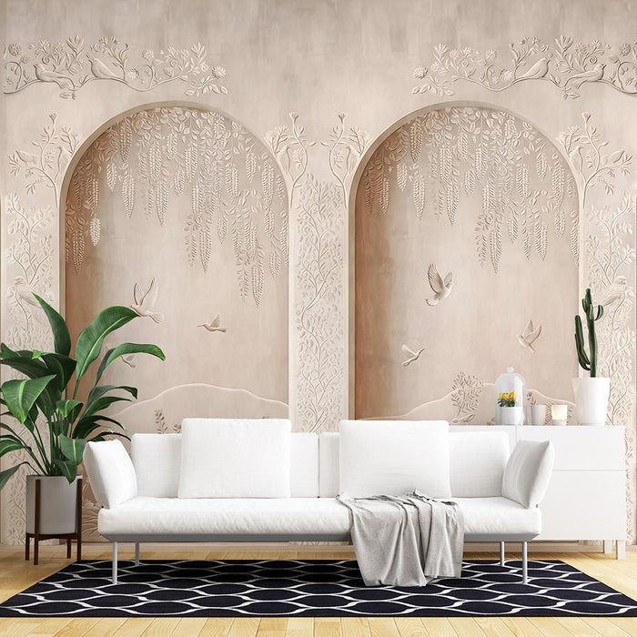 Relief art wallpaper mural | Living room bedroom three-dimensional decorative wall