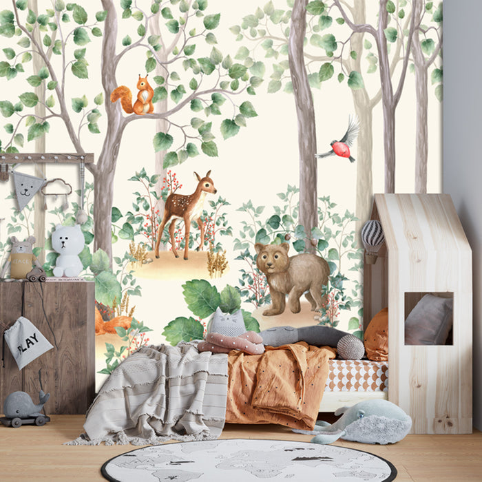 Forest Cute Wallpaper Mural | Children's Room