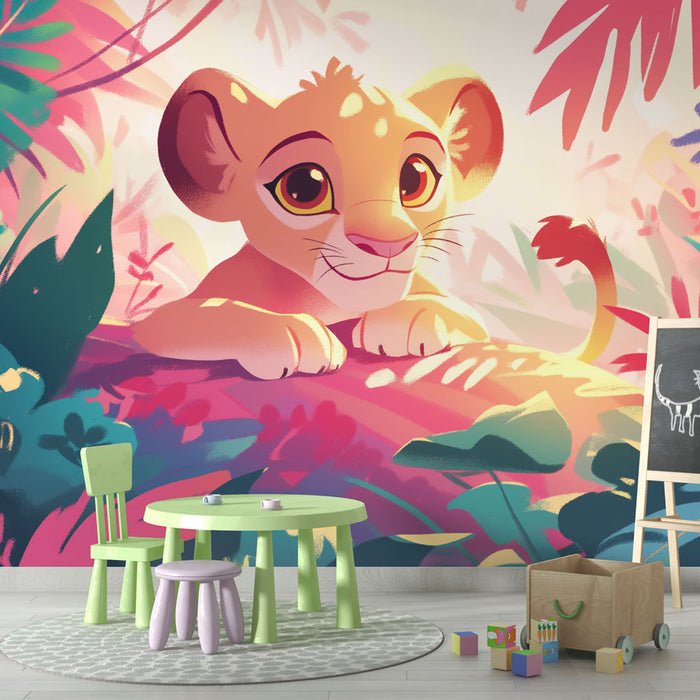 Leo Wallpaper Mural | Childhood Jungle Vegetation - Carving wallpaper