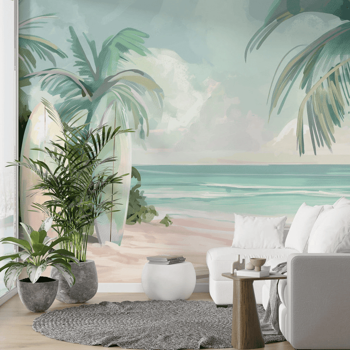 Surfing Wallpaper Drawing Board and Beach - Carving wallpaper