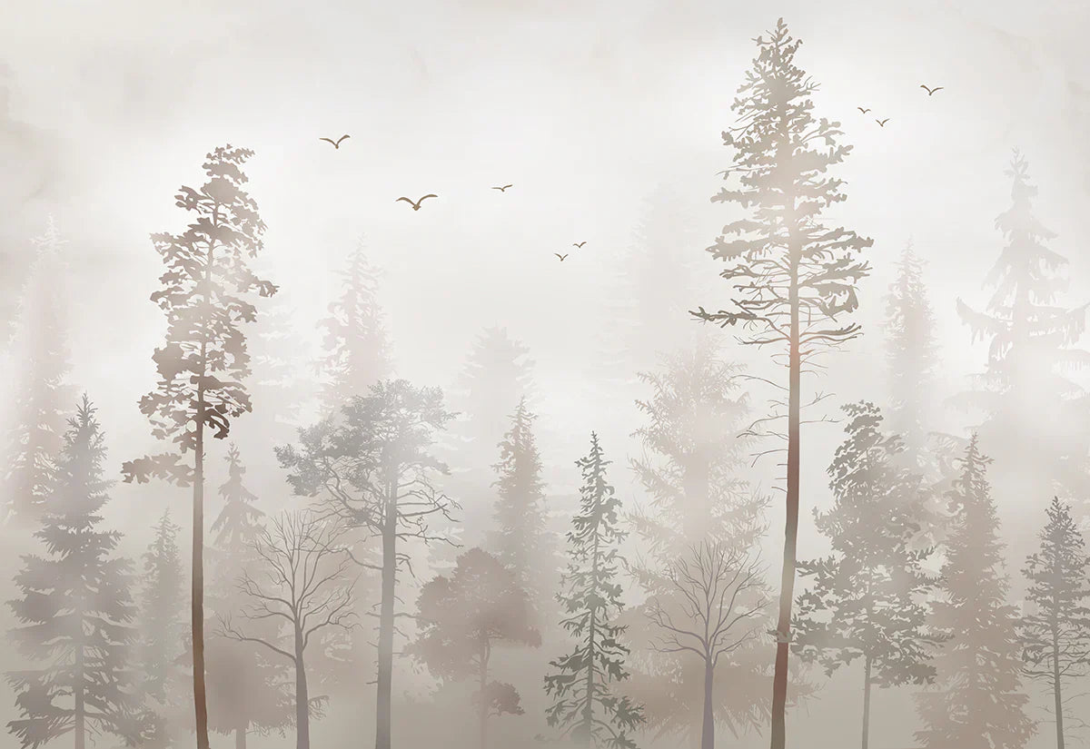 Rediscover Tranquility: Transform Your Home with Misty Forest Wallpaper