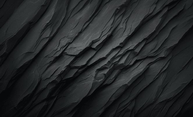 Matte Black Stone Wallpaper | Textured Rock Wall Mural | Industrial Modern Decor