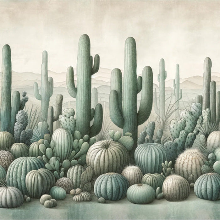 Cactus Wallpaper | Living Room and Bedroom Decorative Murals