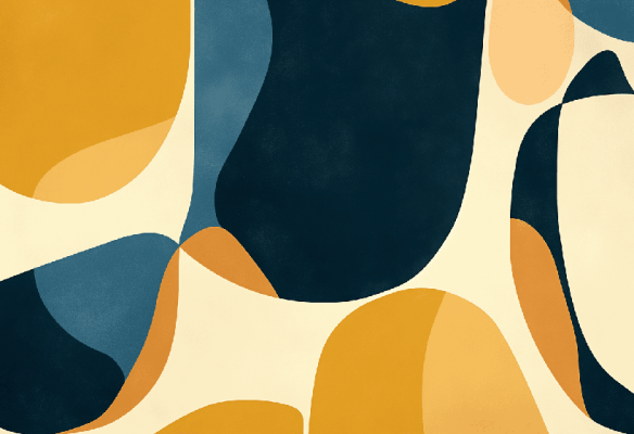 Abstract geometric wallpaper mural | Retro contrasting colors