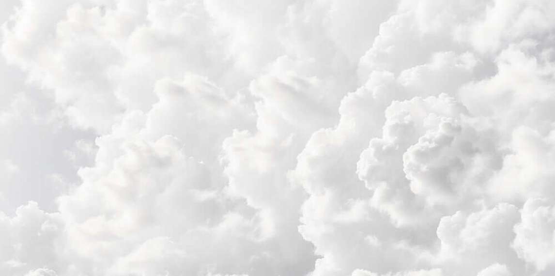 Tranquil Sky White Clouds Wallpaper Mural - Minimalist Wall Art for Serene Spaces