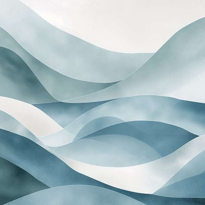 Blue wave wallpaper mural | Living room bedroom decorative wall