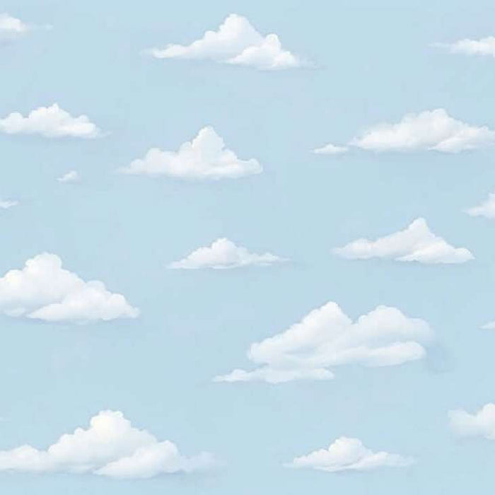 Whale Wallpaper Mural | Full Moon & Pink Clouds Dreamscape - Sky Blue Serenity