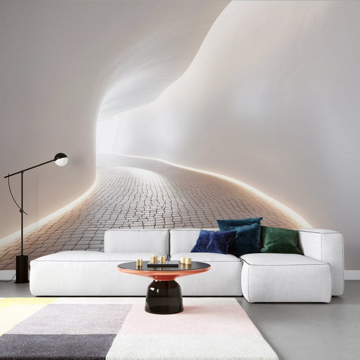 Tunnel light and shadow wallpaper mural | Living room bedroom high-end decorative wall