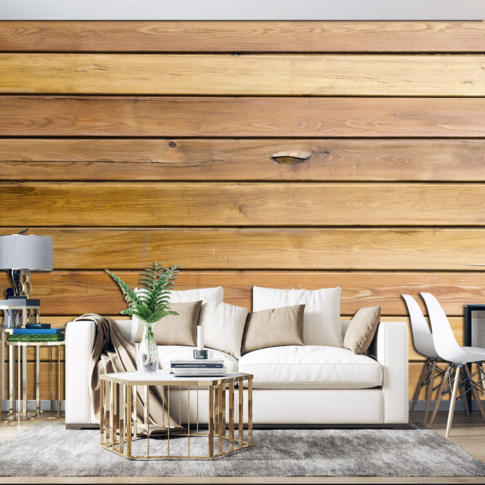 Solid wood splicing wallpaper | Living room bedroom simple and warm decorative wall