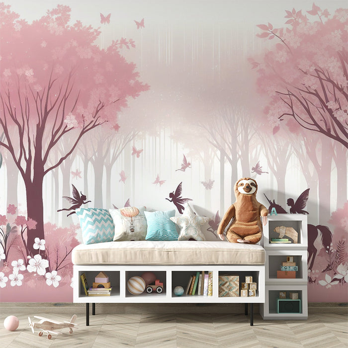 Fairy Tale Forest Elf Wallpaper Mural | Children's Room Bedroom Dreamy Decorative Wall