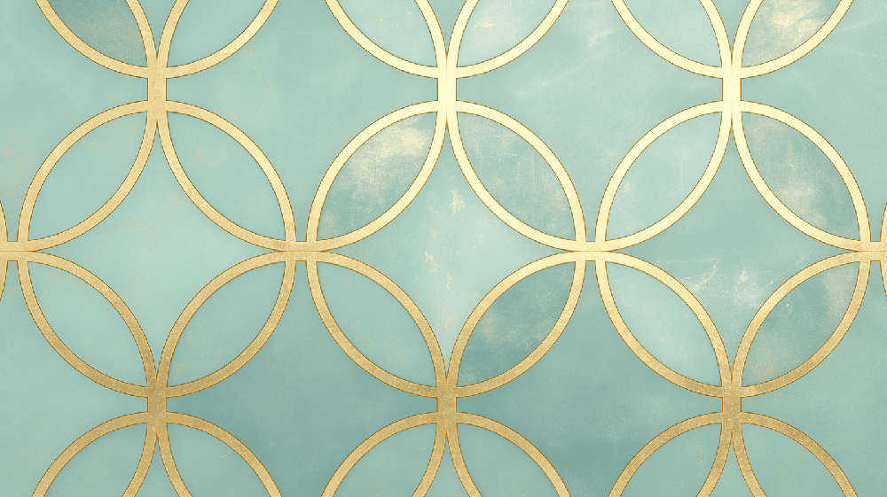 Geometric Circle Wallpaper Mural | Living Room and Bedroom High End Decorative Wall