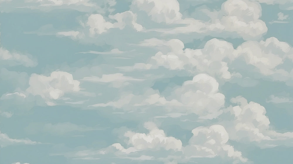 Fresh cloud wallpaper mural | Living room bedroom healing decorative wall
