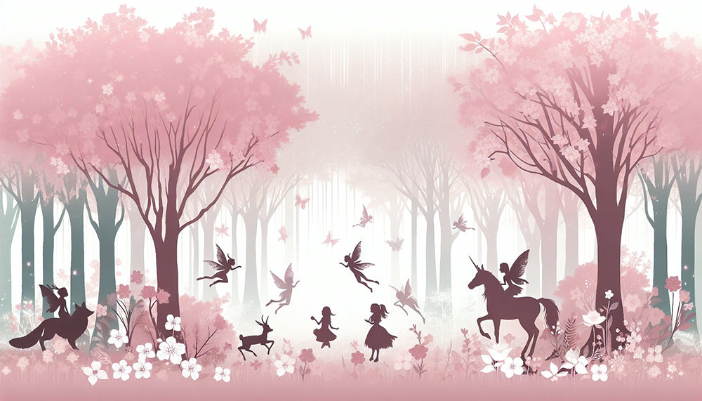 Fairy Tale Forest Elf Wallpaper Mural | Children's Room Bedroom Dreamy Decorative Wall