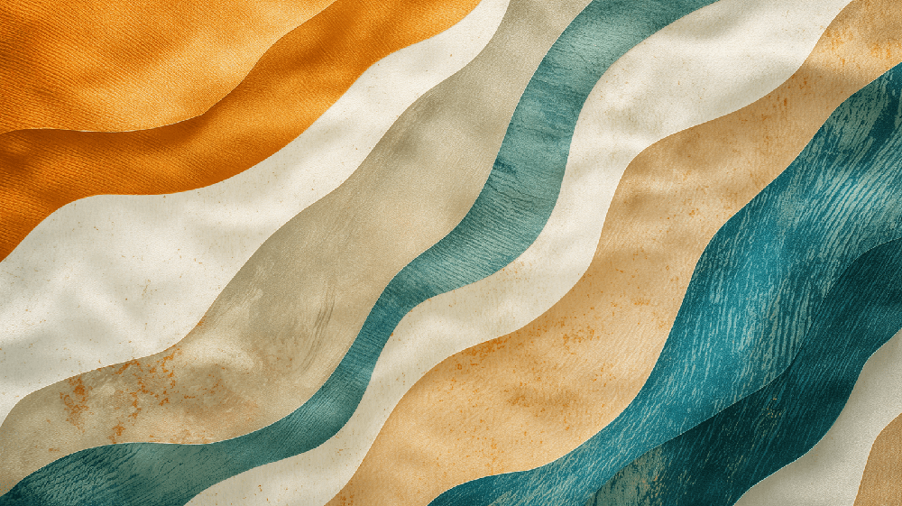 Abstract wavy wallpaper mural | Artistic decorative wall in living room and bedroom