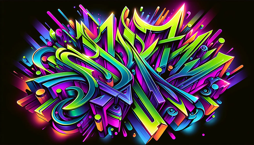 Colorful Graffiti Art Wallpaper Mural | Studio Living Room Trendy Decorative Wall