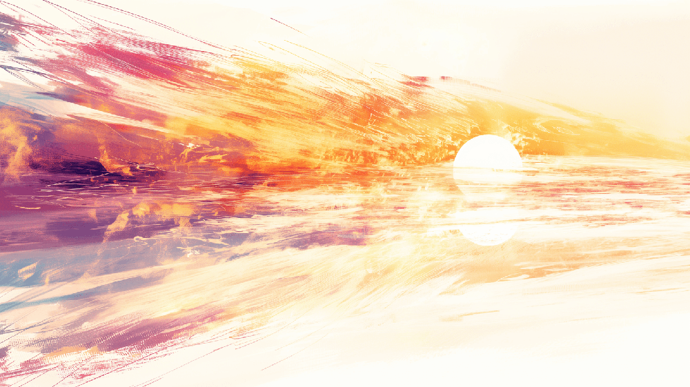 Sunset Sea View Art Wallpaper Mural | Living Room Bedroom Healing Decorative Wall