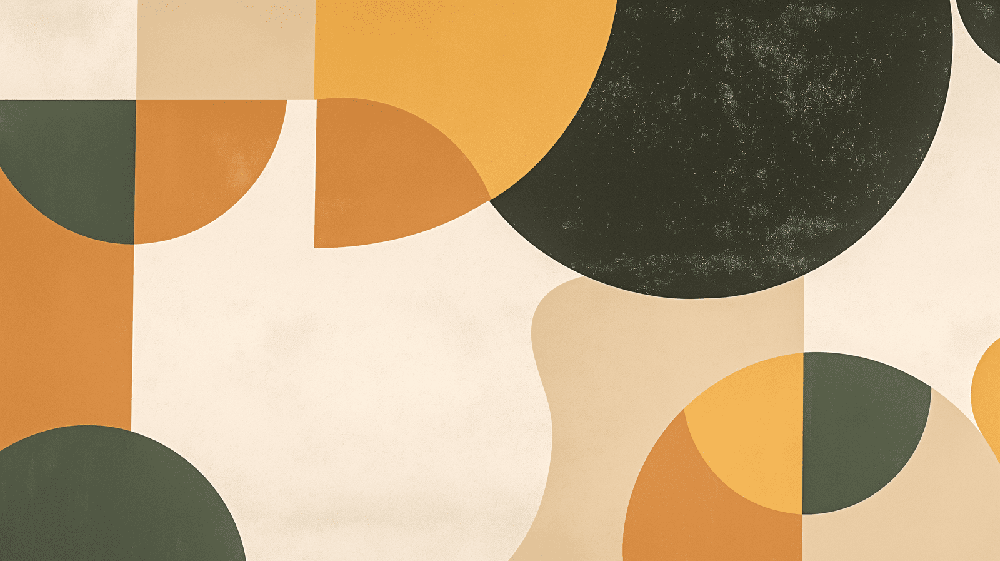 Geometric Art Wallpaper Mural | Retro Chic for Living Room & Bedroom