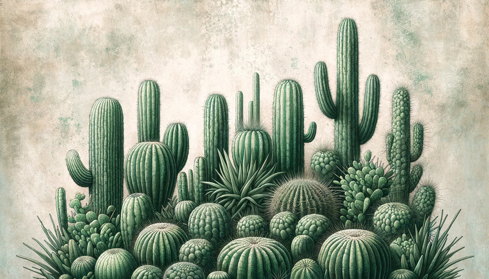 Cactus green plant wallpaper | Living room and bedroom decoration wall painting
