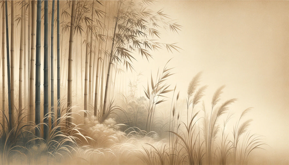 New Chinese style bamboo forest wallpaper mural | Zen inspired decorative wall in study and tea room