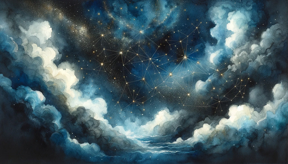 Starry Sky Sea Constellation Wallpaper Mural | Dreamy Decorative Wall in Bedroom and Study Room
