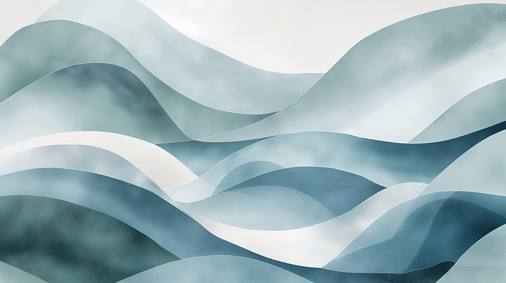 Blue wave wallpaper mural | Living room bedroom decorative wall