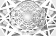 3D geometric wallpaper | Geometric tunnel mural - Carving wallpaper