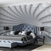 3D Geometric Wallpaper Mural | Advanced White Stereoscopic - Carving wallpaper