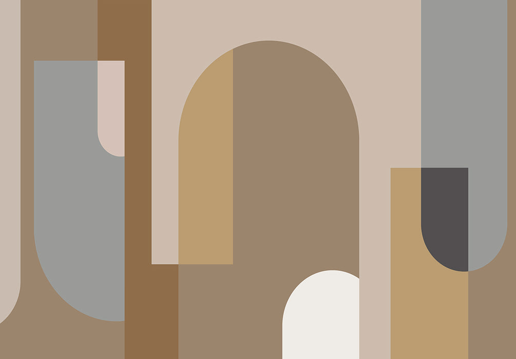Morandi Geometric Wallpaper | Color Block Splicing Mural