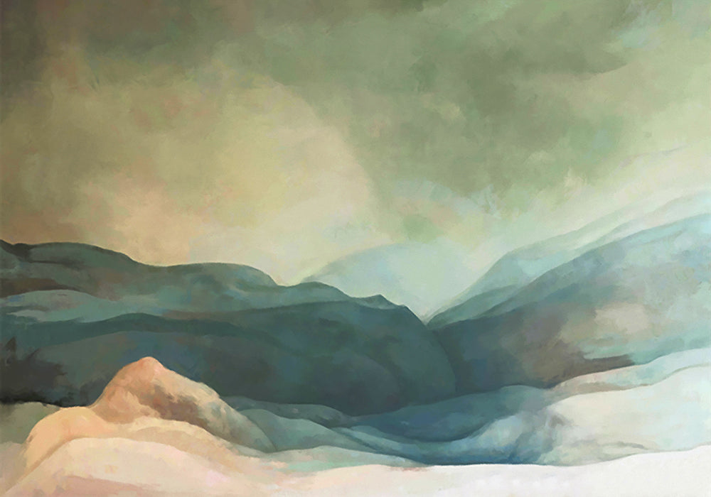 Landscape artistic conception wallpaper mural | Morandi color
