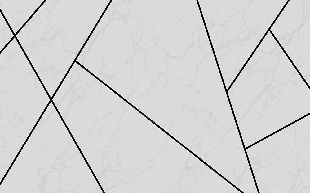 Geometric marble wallpaper | Geometric line decorative mural