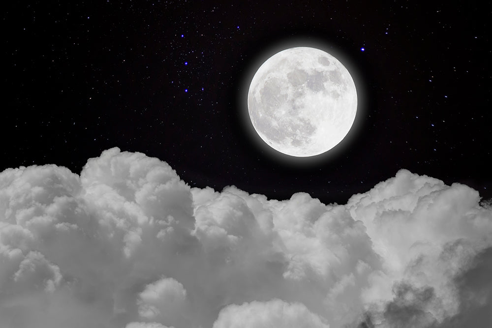 Moonnight Cloud Sea Wallpaper Mural | Dreamy Starry Sky Decorative Wall