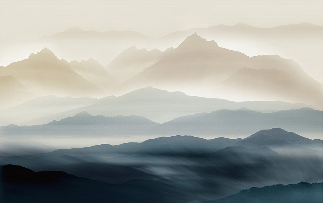 New Chinese ink landscape wallpaper | Zen style wall decoration