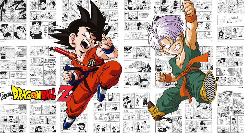 Dragon Ball Z Anime Wallpaper Mural | Manga Storyboard Kids Room Decor | Passionate Anime Theme