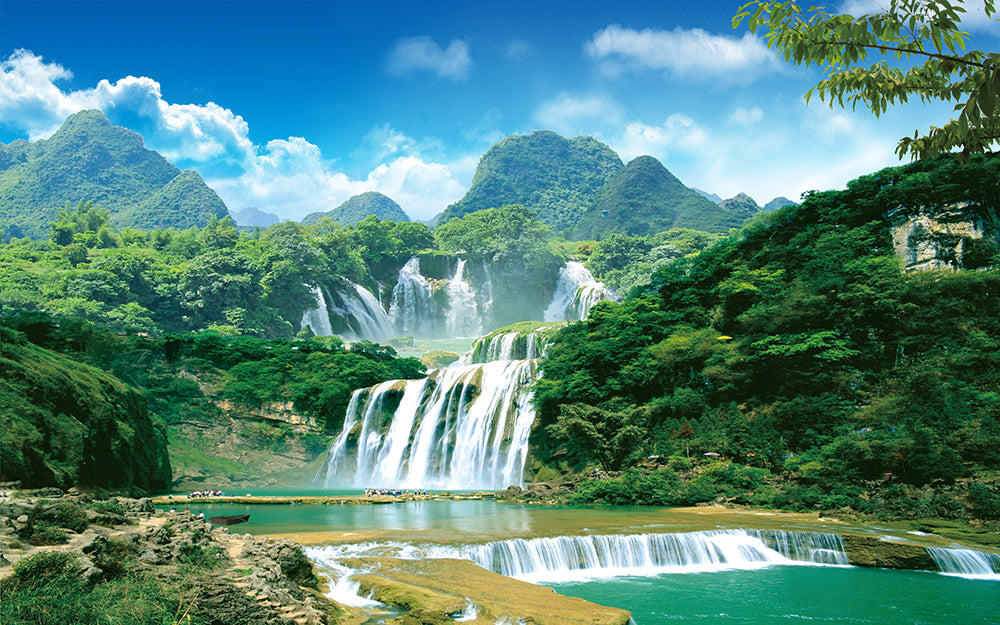 Landscape Wallpaper of Landscape Waterfalls | Waterfall Landscape Murals