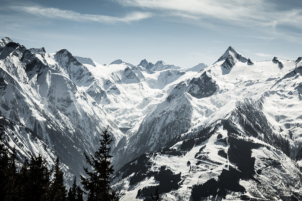 Snowy Mountain Landscape Wallpaper Mural | Alps