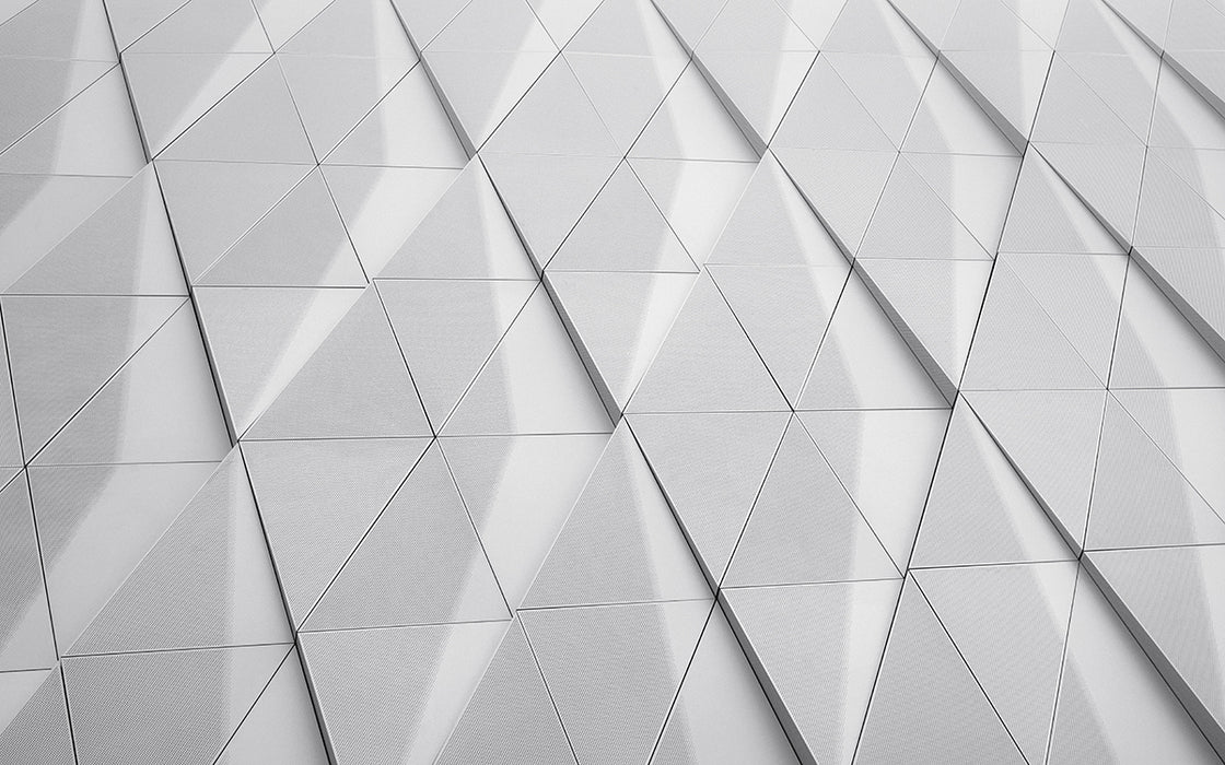 Geometric Triangle Wallpaper Mural | Advanced Grey Tone