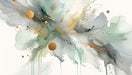 Abstract Gold Foil Wallpaper Mural | Luxury Ink Wash Art