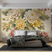 Elegant Chrysanthemum Mural Wallpaper | Traditional Chinese Brushwork Art | Serene Home Décor with bold chrysanthemum blooms and eastern brushstroke style