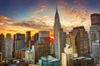 Elegant City Sunset Wallpaper Mural | Chrysler Building Skyline Art