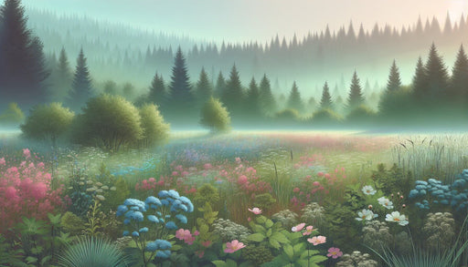 Enchanting Forest Flower Wallpaper Mural | HD Botanical Bliss for Home Elegance