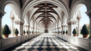 European style arcade wallpaper mural living room corridor light luxury decorative wall