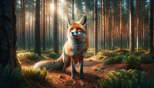 Forest Fox Wallpaper Mural - Natural Green Botanical Design for Living Room & Bedroom