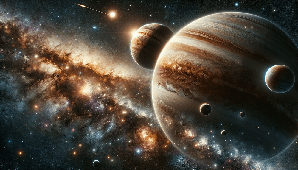 Galaxy & Planets Wallpaper Mural | Cosmic Kids Room & Study Decor | Nebula Space Theme - immersive sci-fi wallpaper showing planets and nebulae