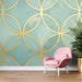 Geometric Circle Wallpaper Mural | Living Room and Bedroom High End Decorative Wall